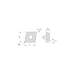 Turning Insert:  EPGT4.51.8VL-W08 SH730,  Solid Carbide TiAlN Finish,  Left Hand,  0.0010″ Corner Radius,  75.0 &deg N/A Diamond,  Series  EPGT