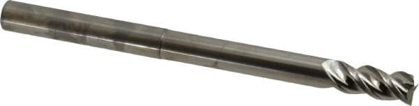 Niagara Cutter - 3/8", 3/4" LOC, 3/8" Shank Diam, 5" OAL, 3 Flute, Solid Carbide Square End Mill - Single End, Uncoated, Spiral Flute, 45° Helix, Centercutting, Right Hand Cut, Right Hand Flute, Series AN345 - Americas Industrial Supply