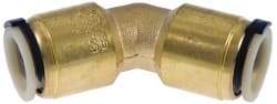Watts - 3/4" Outside Diam, Lead Free Brass Push-to-Connect Tube 45° Union Elbow - 250 Max psi, Tube to Tube Connection, EPDM O-Ring, Lead-Free - Americas Industrial Supply