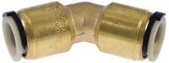 Watts - 1/2" Outside Diam, Lead Free Brass Push-to-Connect Tube 45° Union Elbow - 250 Max psi, Tube to Tube Connection, EPDM O-Ring, Lead-Free - Americas Industrial Supply