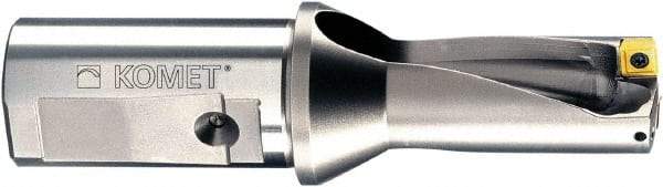 Komet - 1.26" Max Drill Depth, 2xD, 0.593" Diam, Indexable Insert Drill - 2 Inserts, 3/4" Shank Diam, Straight Shank - Americas Industrial Supply