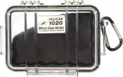 Pelican Products, Inc. - 4-3/4" Wide x 2-1/8" High, Clamshell Hard Case - Clear/Black, Polycarbonate - Americas Industrial Supply