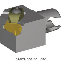 Kennametal - Insert Style NG 2L, 25mm Head Length, Right Hand Cut, External Modular Threading Cutting Unit Head - System Size KM20, 17mm Center to Cutting Edge, Series Top Notch - Americas Industrial Supply