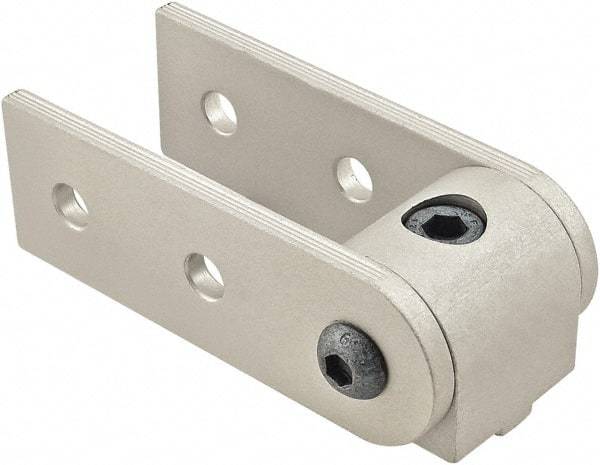 80/20 Inc. - 25mm Wide, Open Shelving 0° Pivot Nub Assembly - Aluminum, Clear Anodized Finish, 75mm Long, Use with 25 Series & Bolt Kit 75-3404 - Americas Industrial Supply