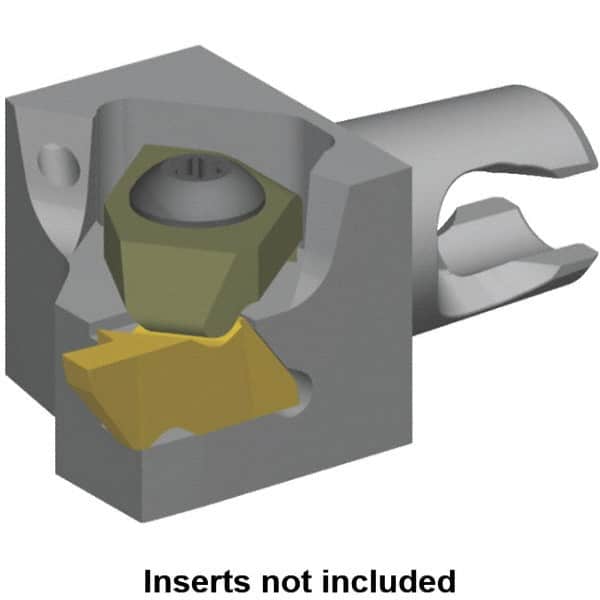 Kennametal - NG2L Insert, 20mm Head Length, Modular Grooving Cutting Unit Head - Left Hand Cut, System Size KM16, Through Coolant, Series Micro Top Notch - Americas Industrial Supply