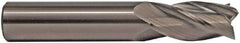 M.A. Ford - 5/8", 1-1/4" LOC, 5/8" Shank Diam, 3-1/2" OAL, 4 Flute, Solid Carbide Square End Mill - Single End, TiN Finish, Spiral Flute, 30° Helix, Centercutting, Right Hand Cut, Right Hand Flute - Americas Industrial Supply