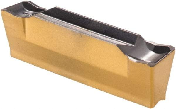 Iscar - DGN4003 C IC807 Grade, 0.1575" Cutting Width, Carbide Cutoff Insert - 0° Neutral Lead Angle, 0.012" Cnr Rad, TiAlN Coated, Double End - Americas Industrial Supply