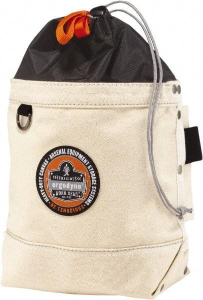 Ergodyne - 1 Pocket White Canvas Tool Bag - 9" Wide x 2" Deep x 12" High - Americas Industrial Supply