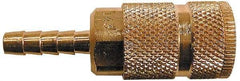 Coilhose Pneumatics - Hose Barb Industrial Pneumatic Hose Coupler - Brass, 1/4" Body Diam, 3/8" Hose ID - Americas Industrial Supply