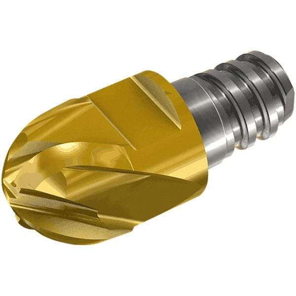 Iscar - MM EBA Grade IC08 Carbide Ball Nose Milling Tip Insert - Uncoated, 2 Flutes, 1" Cutting Diam, 0.86" Depth of Cut, 1.45" Extension, 1/2" Cnr Rad, 45° Helix - Americas Industrial Supply