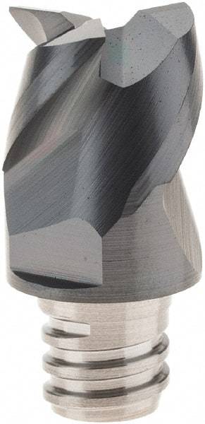 Iscar - MM EC Grade IC908 Carbide End Milling Tip Insert - TiAlN Finish, 3 Flutes, 10mm Cutting Diam, 7mm Depth of Cut, 13mm Extension, 45° Helix - Americas Industrial Supply