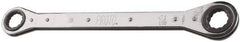 Proto - 1" x 1-1/16" 12 Point Reversible Ratcheting Box Wrench - Double End, 2-1/4" Head Diam x 1/2" Head Thickness, 15" OAL, Steel, Polished Finish - Americas Industrial Supply