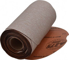 Norton - 5" Diam, 320 Grit Aluminum Oxide Adhesive PSA Disc - Very Fine Grade, Natural, B Weighted Backing, Flexible - Americas Industrial Supply