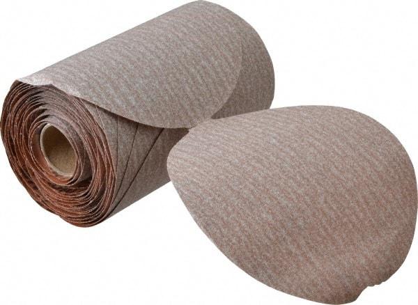 Norton - 5" Diam, 150 Grit Aluminum Oxide Adhesive PSA Disc - Medium Grade, Natural, B Weighted Backing, Flexible - Americas Industrial Supply