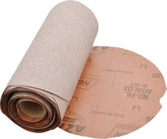 Norton - 6" Diam, 600 Grit Aluminum Oxide Adhesive PSA Disc - Ultra Fine Grade, Natural, B Weighted Backing, Flexible - Americas Industrial Supply