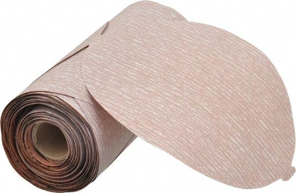 Norton - 6" Diam, 320 Grit Aluminum Oxide Adhesive PSA Disc - Very Fine Grade, Natural, B Weighted Backing, Flexible - Americas Industrial Supply