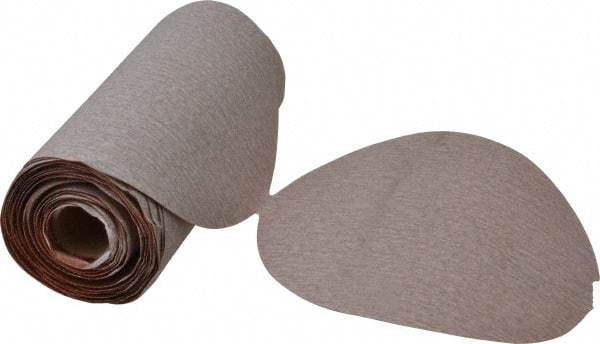 Norton - 6" Diam, 240 Grit Aluminum Oxide Adhesive PSA Disc - Very Fine Grade, Natural, B Weighted Backing, Flexible - Americas Industrial Supply