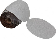 Norton - 6" Diam, 80 Grit Aluminum Oxide Adhesive PSA Disc - Coarse Grade, Natural, B Weighted Backing, Flexible - Americas Industrial Supply