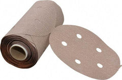 Norton - 5" Diam, 320 Grit Aluminum Oxide Adhesive PSA Disc - Very Fine Grade, Natural, B Weighted Backing, Flexible - Americas Industrial Supply