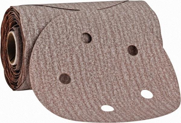 Norton - 5" Diam, 180 Grit Aluminum Oxide Adhesive PSA Disc - Fine Grade, Natural, B Weighted Backing, Flexible - Americas Industrial Supply