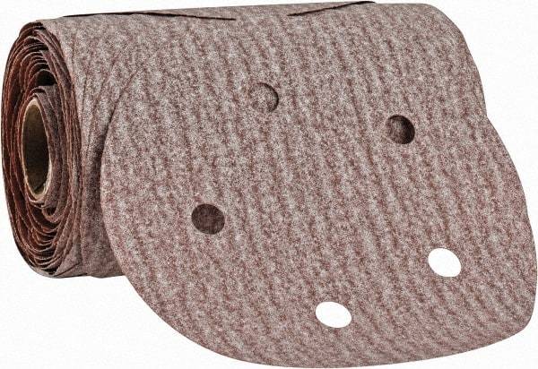 Norton - 5" Diam, 150 Grit Aluminum Oxide Adhesive PSA Disc - Medium Grade, Natural, B Weighted Backing, Flexible - Americas Industrial Supply