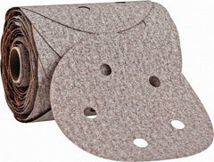 Norton - 5" Diam, 100 Grit Aluminum Oxide Adhesive PSA Disc - Medium Grade, Natural, B Weighted Backing, Flexible - Americas Industrial Supply