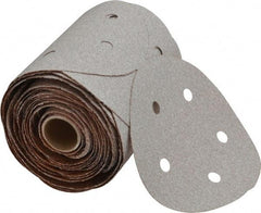 Norton - 5" Diam, 80 Grit Aluminum Oxide Adhesive PSA Disc - Coarse Grade, Natural, B Weighted Backing, Flexible - Americas Industrial Supply