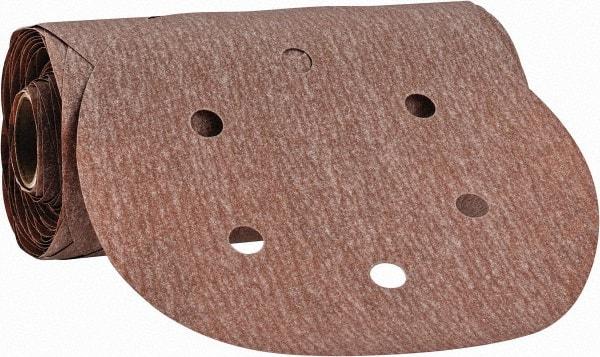 Norton - 6" Diam, 320 Grit Aluminum Oxide Adhesive PSA Disc - Very Fine Grade, Natural, B Weighted Backing, Flexible - Americas Industrial Supply