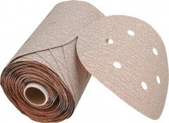 Norton - 6" Diam, 120 Grit Aluminum Oxide Adhesive PSA Disc - Medium Grade, Natural, B Weighted Backing, Flexible - Americas Industrial Supply