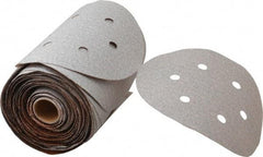 Norton - 6" Diam, 80 Grit Aluminum Oxide Adhesive PSA Disc - Coarse Grade, Natural, B Weighted Backing, Flexible - Americas Industrial Supply