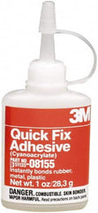 3M - 1 oz Bottle Clear Quick Fix Adhesive - 1 OZ BOTTLE CLEAR 3M QUICK FIX ADHESIVE - Americas Industrial Supply