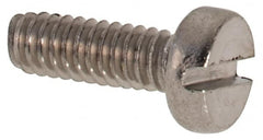 Value Collection - M2x0.40 Metric Coarse, 6mm Length Under Head Slotted Drive Machine Screw - Fillister Head, Grade 316 & A4 Stainless Steel, Uncoated, Without Washer - Americas Industrial Supply