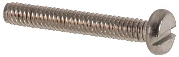 Value Collection - M2x0.40 Metric Coarse, 14mm Length Under Head Slotted Drive Machine Screw - Fillister Head, Grade 316 & A4 Stainless Steel, Uncoated, Without Washer - Americas Industrial Supply