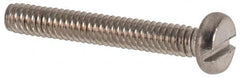 Value Collection - M2x0.40 Metric Coarse, 14mm Length Under Head Slotted Drive Machine Screw - Fillister Head, Grade 316 & A4 Stainless Steel, Uncoated, Without Washer - Americas Industrial Supply