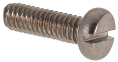 Value Collection - M2.5x0.45 Metric Coarse, 8mm Length Under Head Slotted Drive Machine Screw - Fillister Head, Grade 316 & A4 Stainless Steel, Uncoated, Without Washer - Americas Industrial Supply