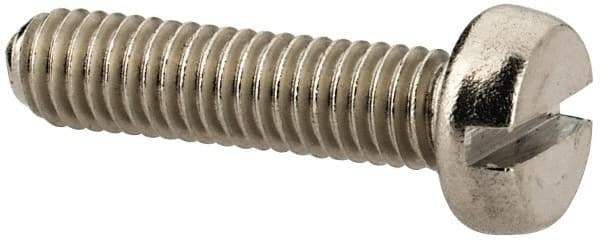 Value Collection - M3x0.50 Metric Coarse, 12mm Length Under Head Slotted Drive Machine Screw - Fillister Head, Grade 316 & A4 Stainless Steel, Uncoated, Without Washer - Americas Industrial Supply