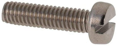 Value Collection - M4x0.70 Metric Coarse, 16mm Length Under Head Slotted Drive Machine Screw - Fillister Head, Grade 316 & A4 Stainless Steel, Uncoated, Without Washer - Americas Industrial Supply