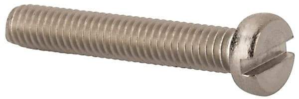 Value Collection - M4x0.70 Metric Coarse, 25mm Length Under Head Slotted Drive Machine Screw - Fillister Head, Grade 316 & A4 Stainless Steel, Uncoated, Without Washer - Americas Industrial Supply
