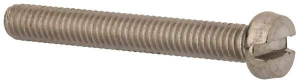 Value Collection - M4x0.70 Metric Coarse, 30mm Length Under Head Slotted Drive Machine Screw - Fillister Head, Grade 316 & A4 Stainless Steel, Uncoated, Without Washer - Americas Industrial Supply