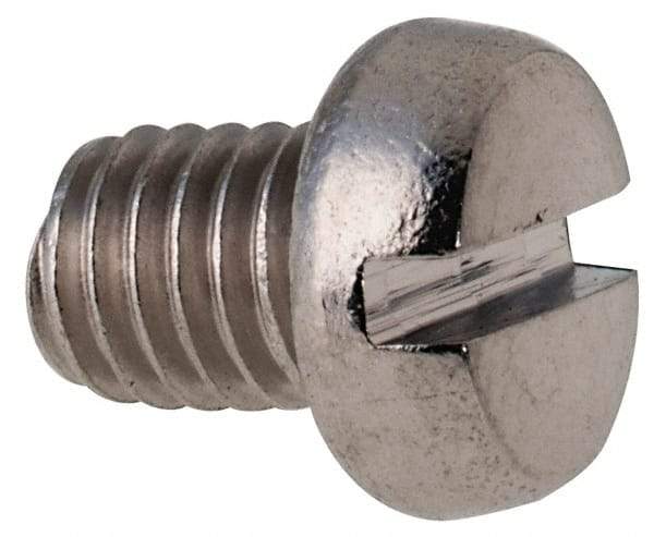 Value Collection - M5x0.80 Metric Coarse, 6mm Length Under Head Slotted Drive Machine Screw - Fillister Head, Grade 316 & A4 Stainless Steel, Uncoated, Without Washer - Americas Industrial Supply