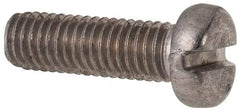 Value Collection - M5x0.80 Metric Coarse, 16mm Length Under Head Slotted Drive Machine Screw - Fillister Head, Grade 316 & A4 Stainless Steel, Uncoated, Without Washer - Americas Industrial Supply
