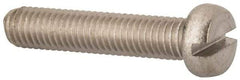 Value Collection - M5x0.80 Metric Coarse, 25mm Length Under Head Slotted Drive Machine Screw - Fillister Head, Grade 316 & A4 Stainless Steel, Uncoated, Without Washer - Americas Industrial Supply