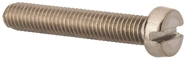 Value Collection - M5x0.80 Metric Coarse, 30mm Length Under Head Slotted Drive Machine Screw - Fillister Head, Grade 316 & A4 Stainless Steel, Uncoated, Without Washer - Americas Industrial Supply
