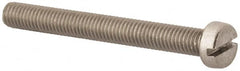 Value Collection - M5x0.80 Metric Coarse, 45mm Length Under Head Slotted Drive Machine Screw - Fillister Head, Grade 316 & A4 Stainless Steel, Uncoated, Without Washer - Americas Industrial Supply