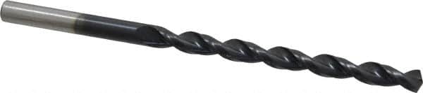 Cleveland - #9 135° Cobalt Jobber Drill - TiAlN Finish, Right Hand Cut, Parabolic Flute, Straight Shank, 3-5/8" OAL, Split Point - Americas Industrial Supply