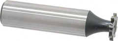Interstate - 1/2" Diam x 1/16" Face Width, Cobalt, 8 Teeth, Shank Connection Woodruff Keyseat Cutter - Uncoated, 2-1/16" OAL x 1/2" Shank, Staggered Teeth, ANSI 204, Old Standard 1 - Americas Industrial Supply