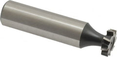 Interstate - 1/2" Diam x 1/8" Face Width, Cobalt, 8 Teeth, Shank Connection Woodruff Keyseat Cutter - Uncoated, 2-1/8" OAL x 1/2" Shank, Staggered Teeth, ANSI 404, Old Standard 3 - Americas Industrial Supply