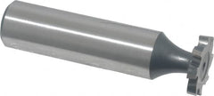 Interstate - 5/8" Diam x 3/32" Face Width, Cobalt, 8 Teeth, Shank Connection Woodruff Keyseat Cutter - Uncoated, 2-3/32" OAL x 1/2" Shank, Staggered Teeth, ANSI 305, Old Standard 4 - Americas Industrial Supply