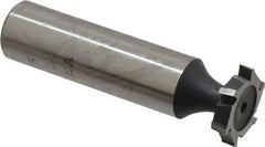 Interstate - 5/8" Diam x 1/8" Face Width, Cobalt, 8 Teeth, Shank Connection Woodruff Keyseat Cutter - Uncoated, 2-1/8" OAL x 1/2" Shank, Staggered Teeth, ANSI 405, Old Standard 5 - Americas Industrial Supply