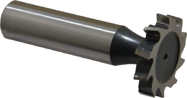 Interstate - 1" Diam x 3/16" Face Width, Cobalt, 12 Teeth, Shank Connection Woodruff Keyseat Cutter - Uncoated, 2-3/16" OAL x 1/2" Shank, Staggered Teeth, ANSI 608, Old Standard 13 - Americas Industrial Supply